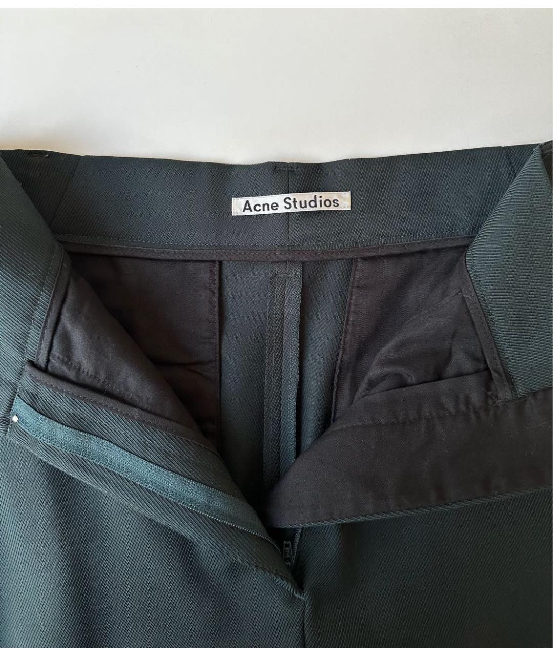 ACNE STUDIOS Зеленая шерстяная юбка миди, фото 6