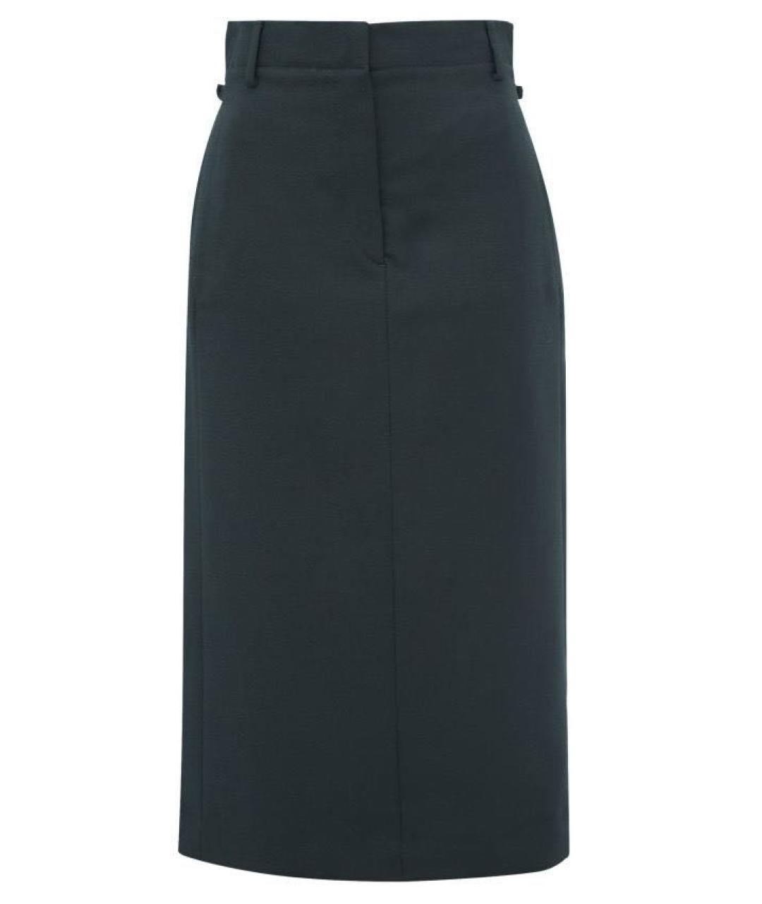 ACNE STUDIOS Зеленая шерстяная юбка миди, фото 1