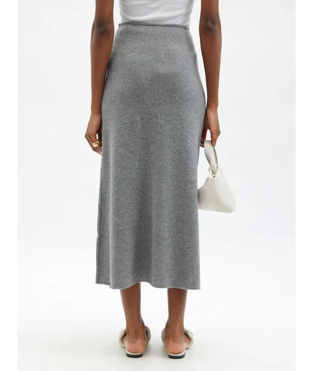 TOTEME Серая кашемировая юбка миди, фото 7
