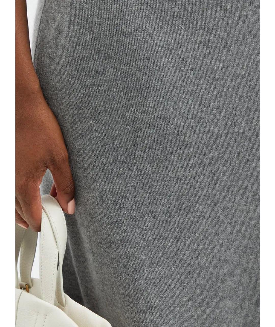 TOTEME Серая кашемировая юбка миди, фото 8