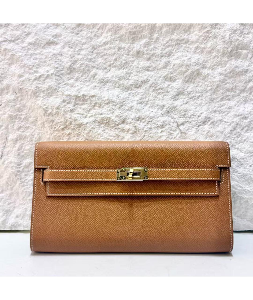 HERMES Коричневая кожаная сумка через плечо, фото 3