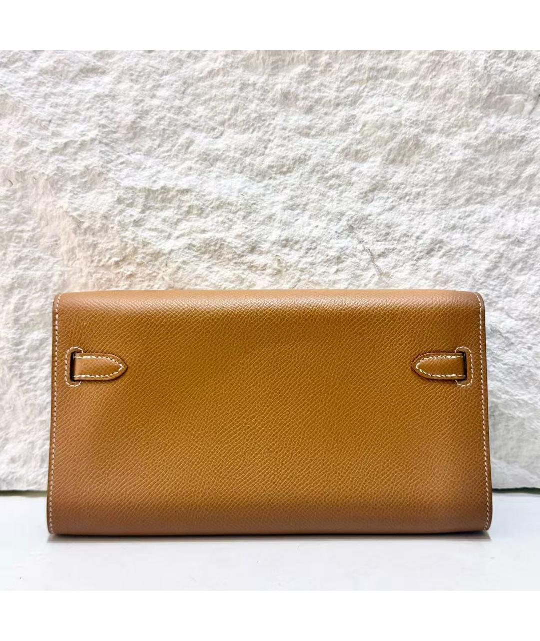 HERMES Коричневая кожаная сумка через плечо, фото 4