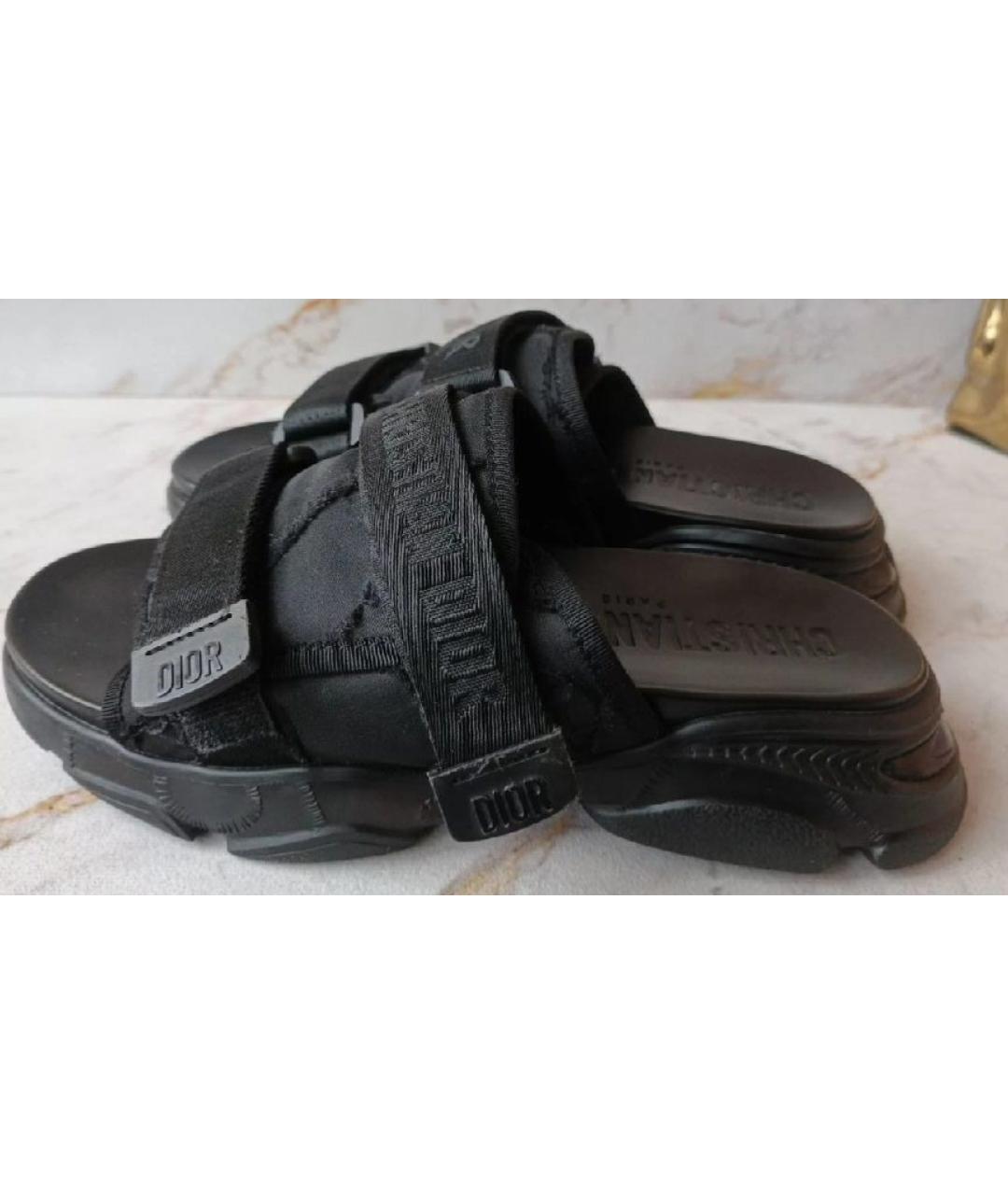 CHRISTIAN DIOR Черные шлепанцы, фото 10