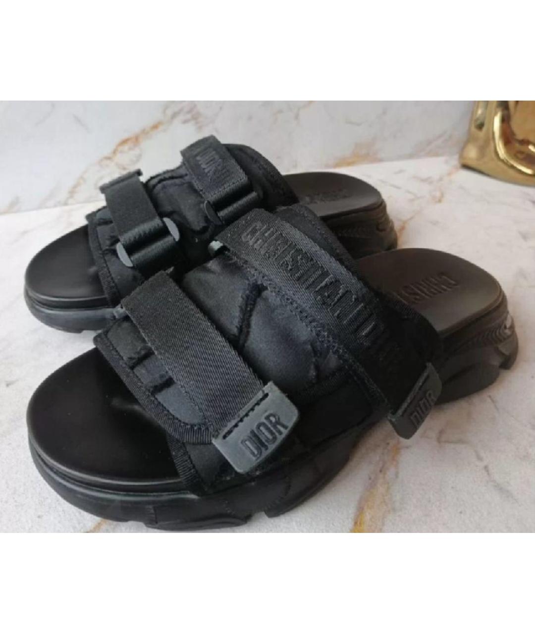 CHRISTIAN DIOR Черные шлепанцы, фото 6