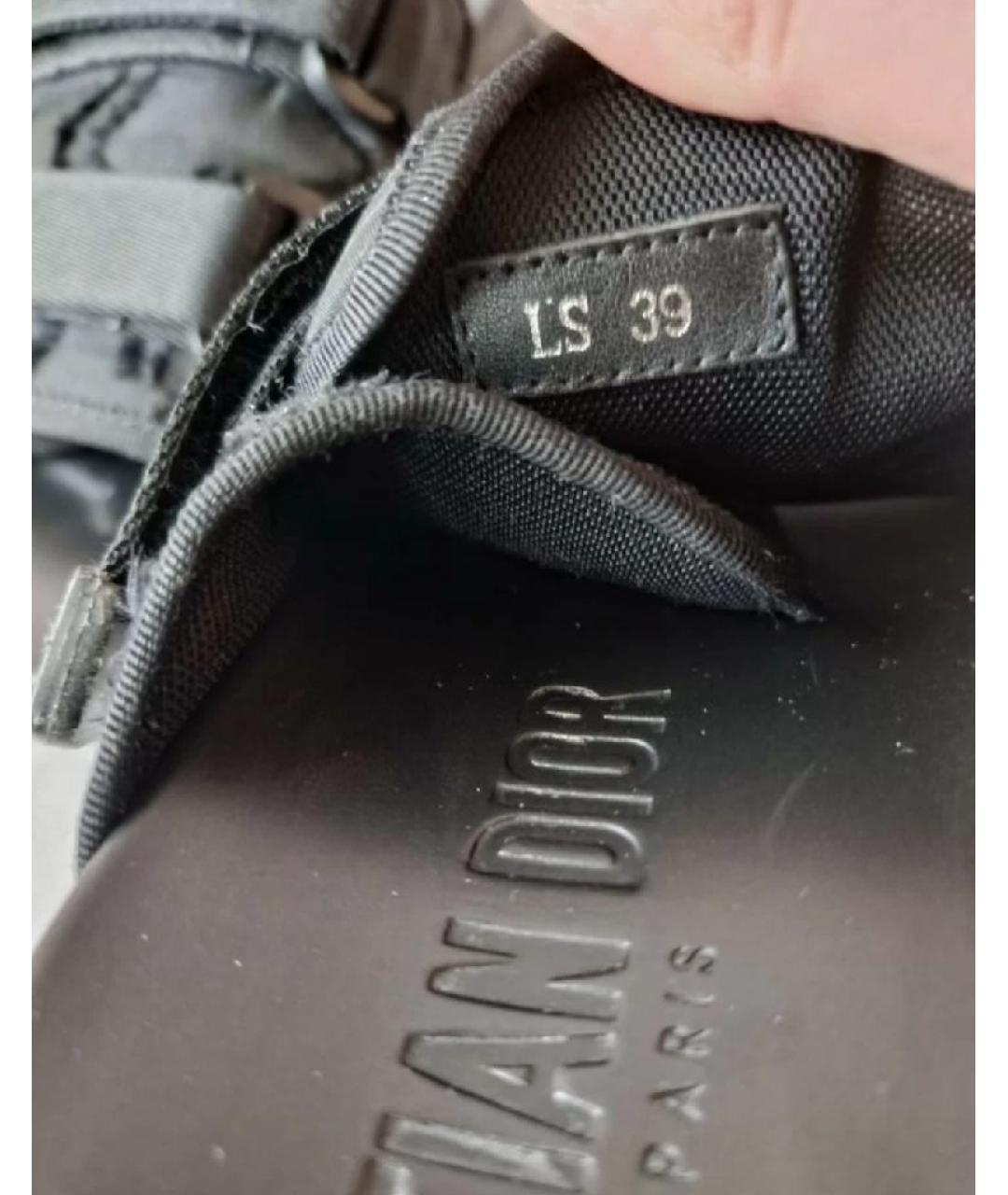 CHRISTIAN DIOR Черные шлепанцы, фото 8