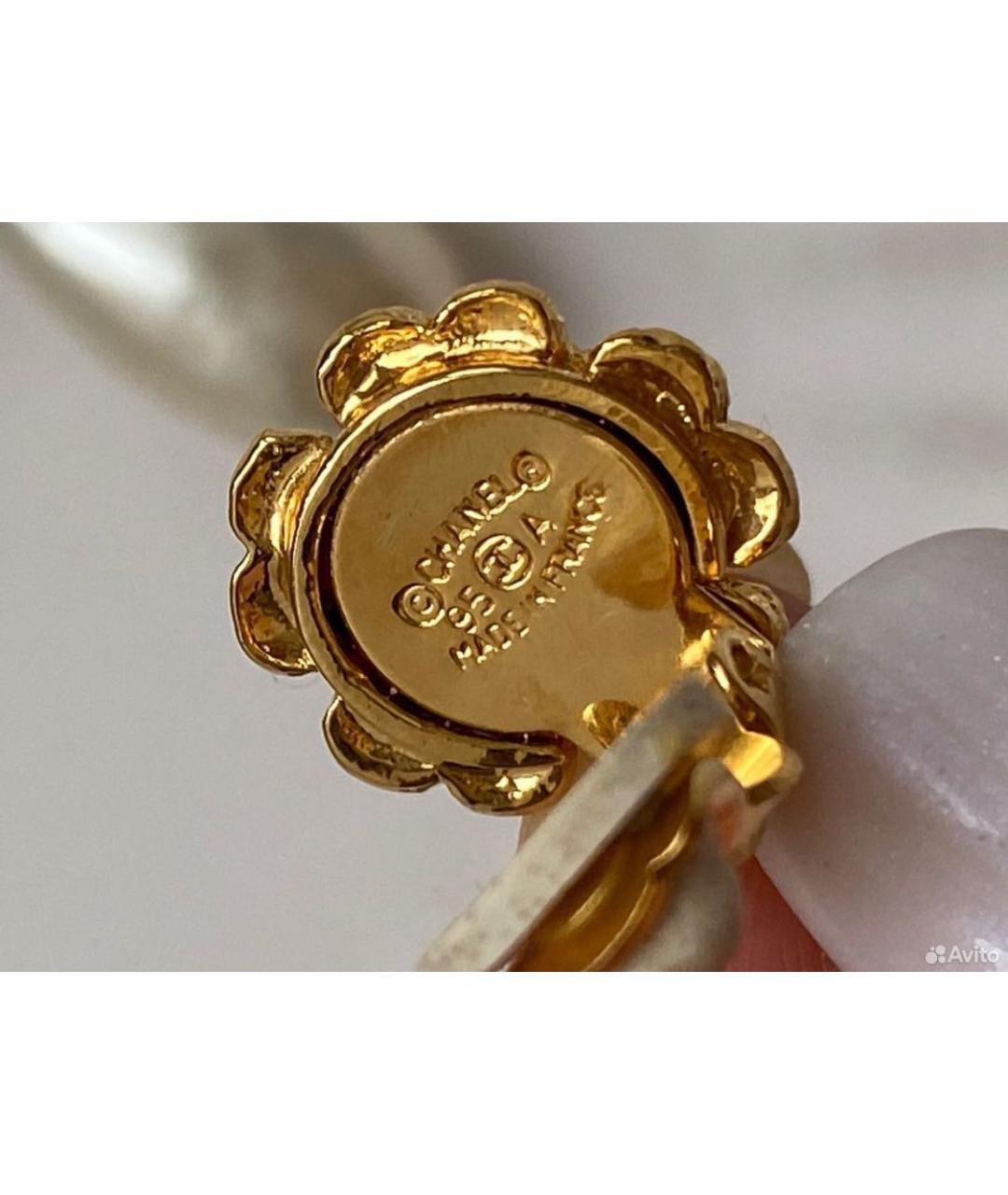 CHANEL Золотые металлические клипсы, фото 4