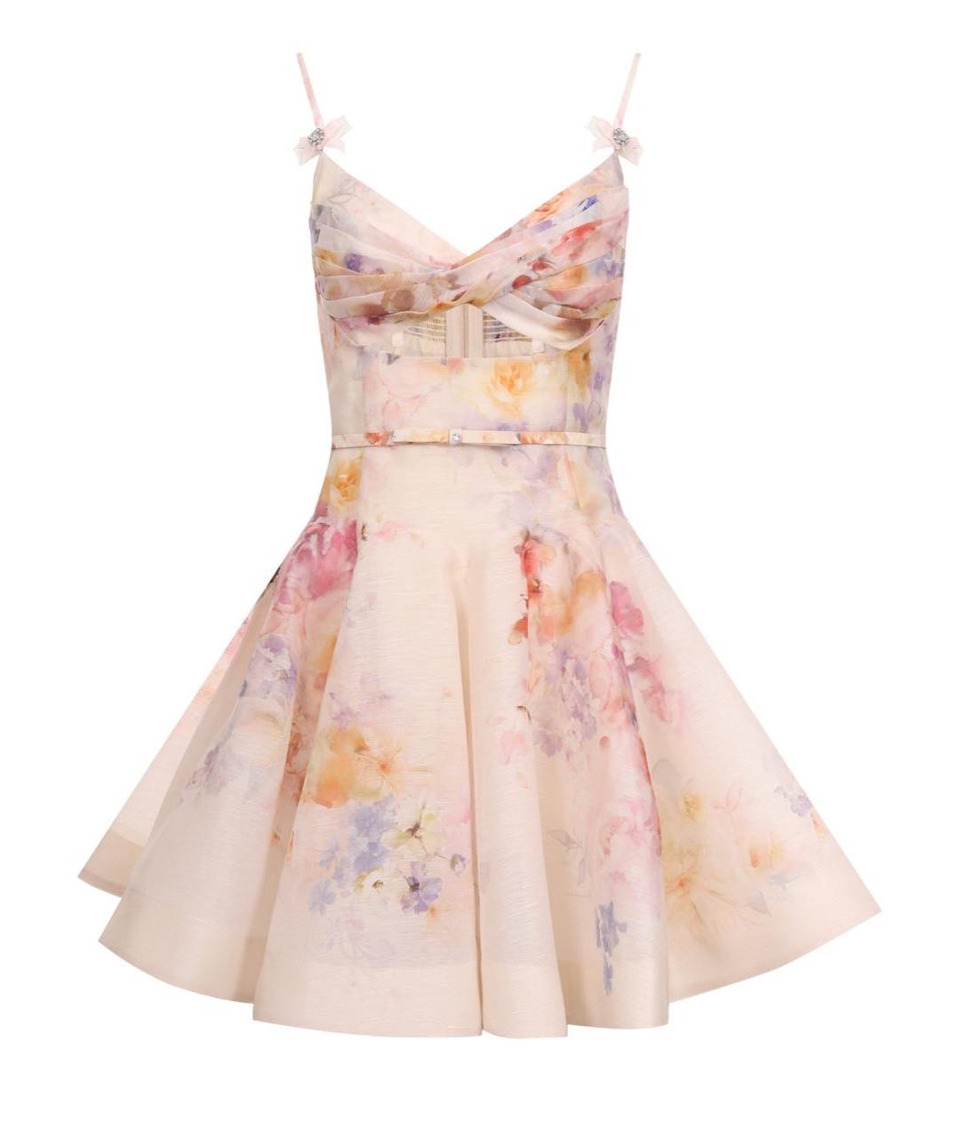 ZIMMERMANN Мульти шелковое коктейльное платье, фото 1