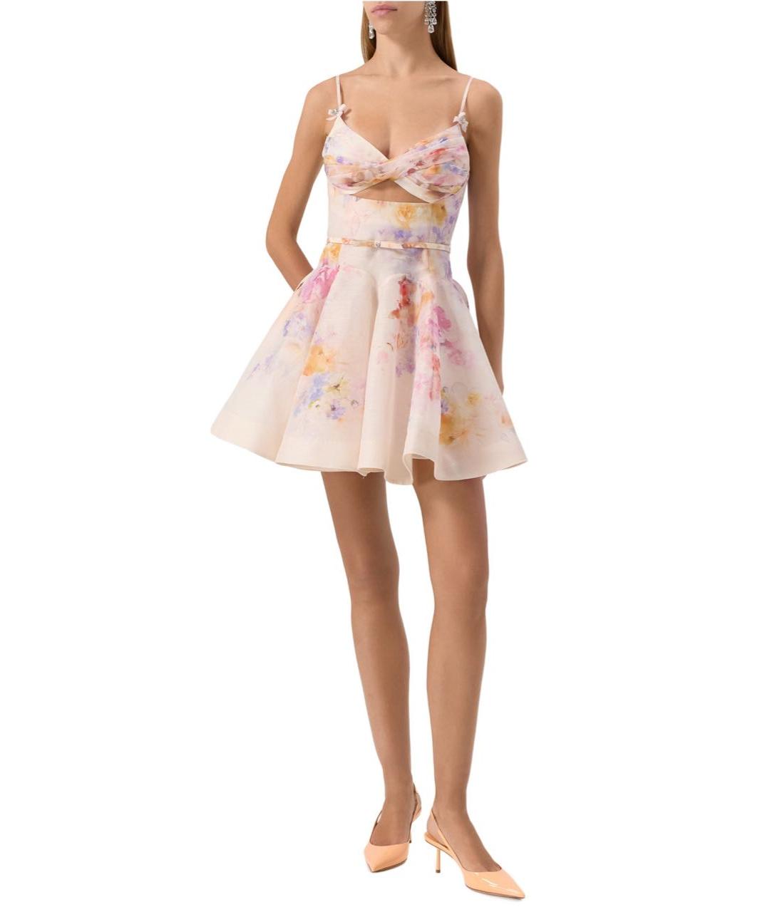 ZIMMERMANN Мульти шелковое коктейльное платье, фото 6