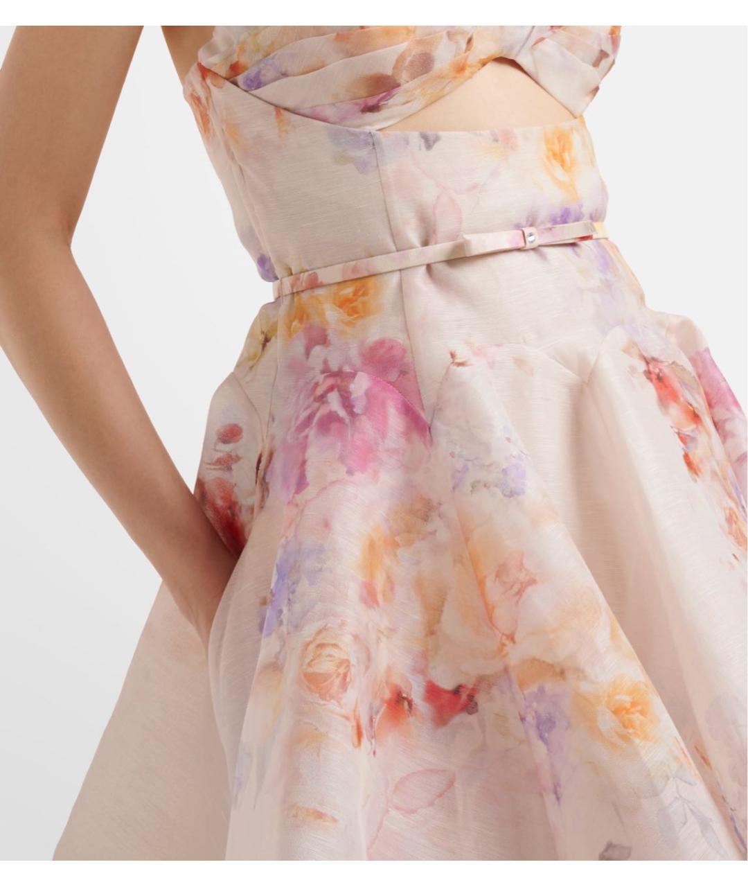 ZIMMERMANN Мульти шелковое коктейльное платье, фото 5
