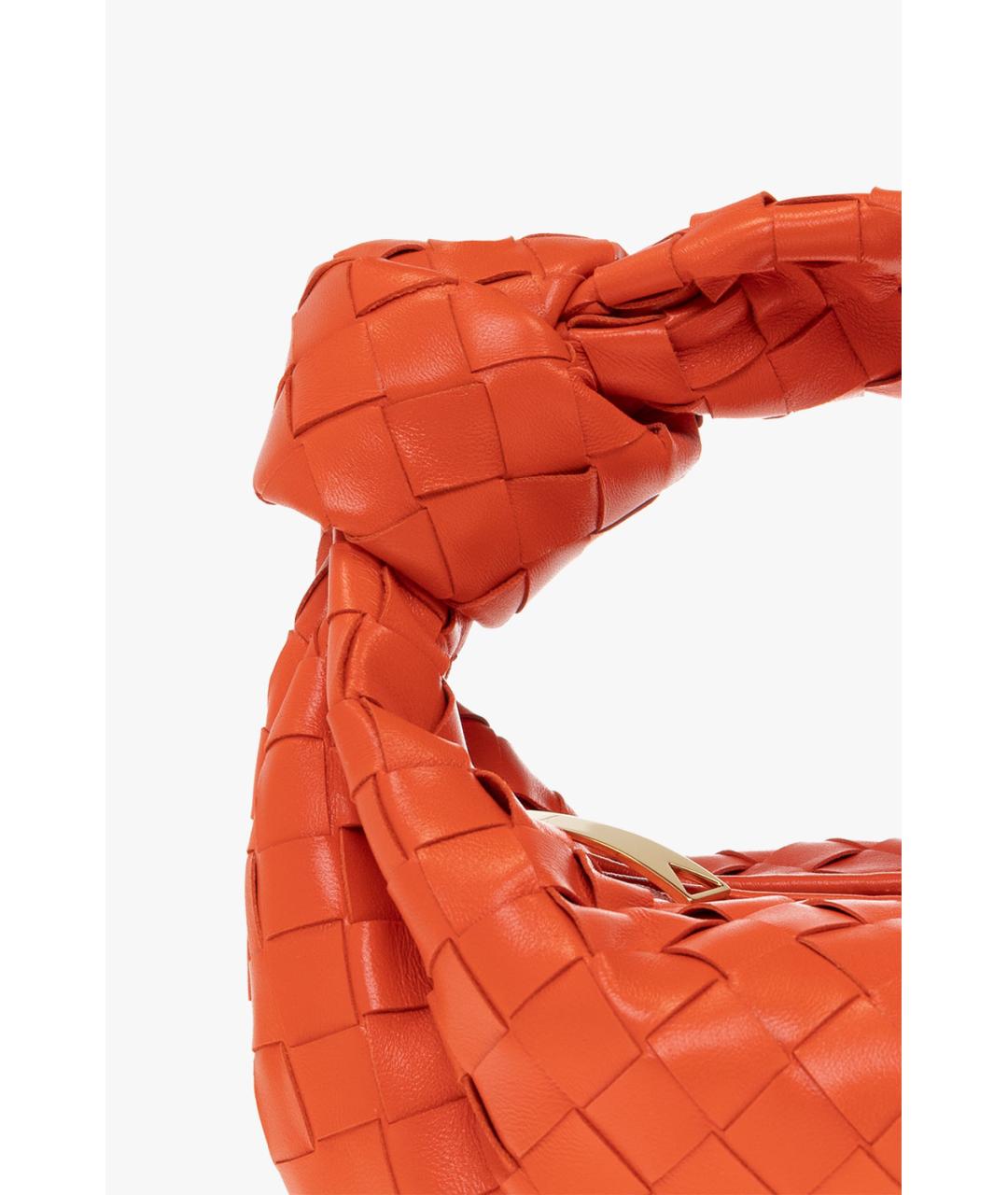 BOTTEGA VENETA Оранжевая кожаная сумка через плечо, фото 6