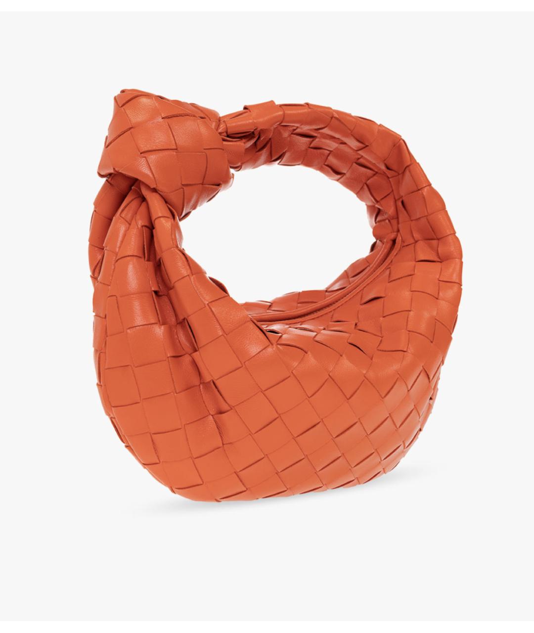 BOTTEGA VENETA Оранжевая кожаная сумка через плечо, фото 4