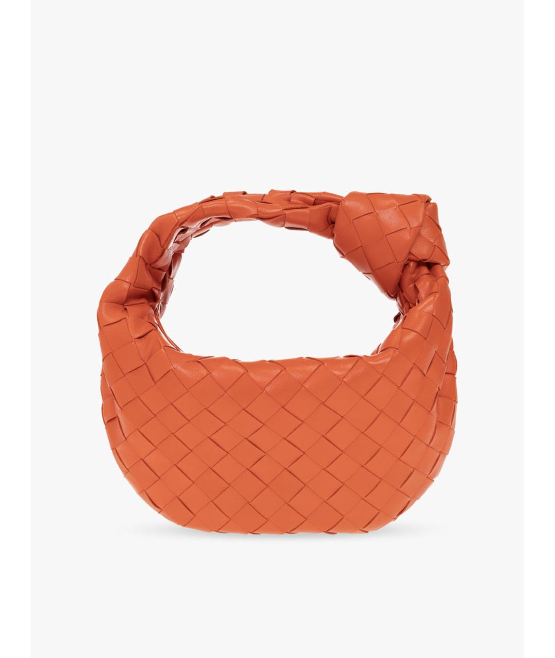 BOTTEGA VENETA Оранжевая кожаная сумка через плечо, фото 3