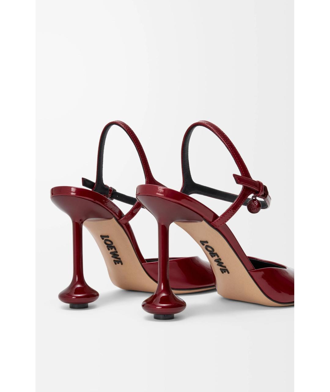 LOEWE Красные кожаные туфли, фото 4
