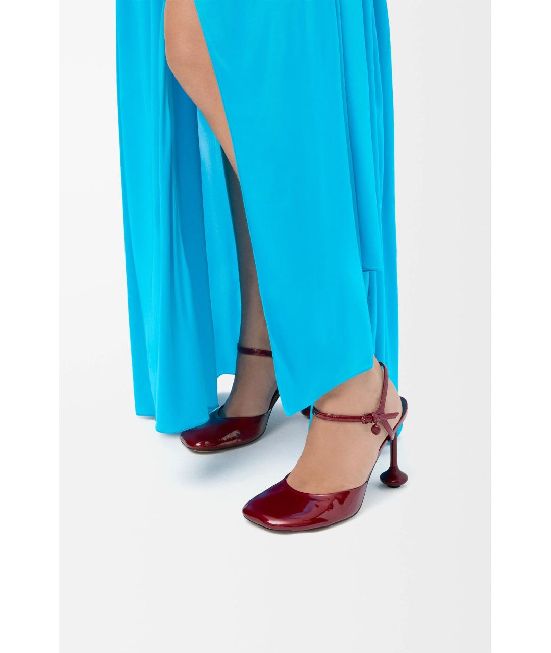 LOEWE Красные кожаные туфли, фото 6