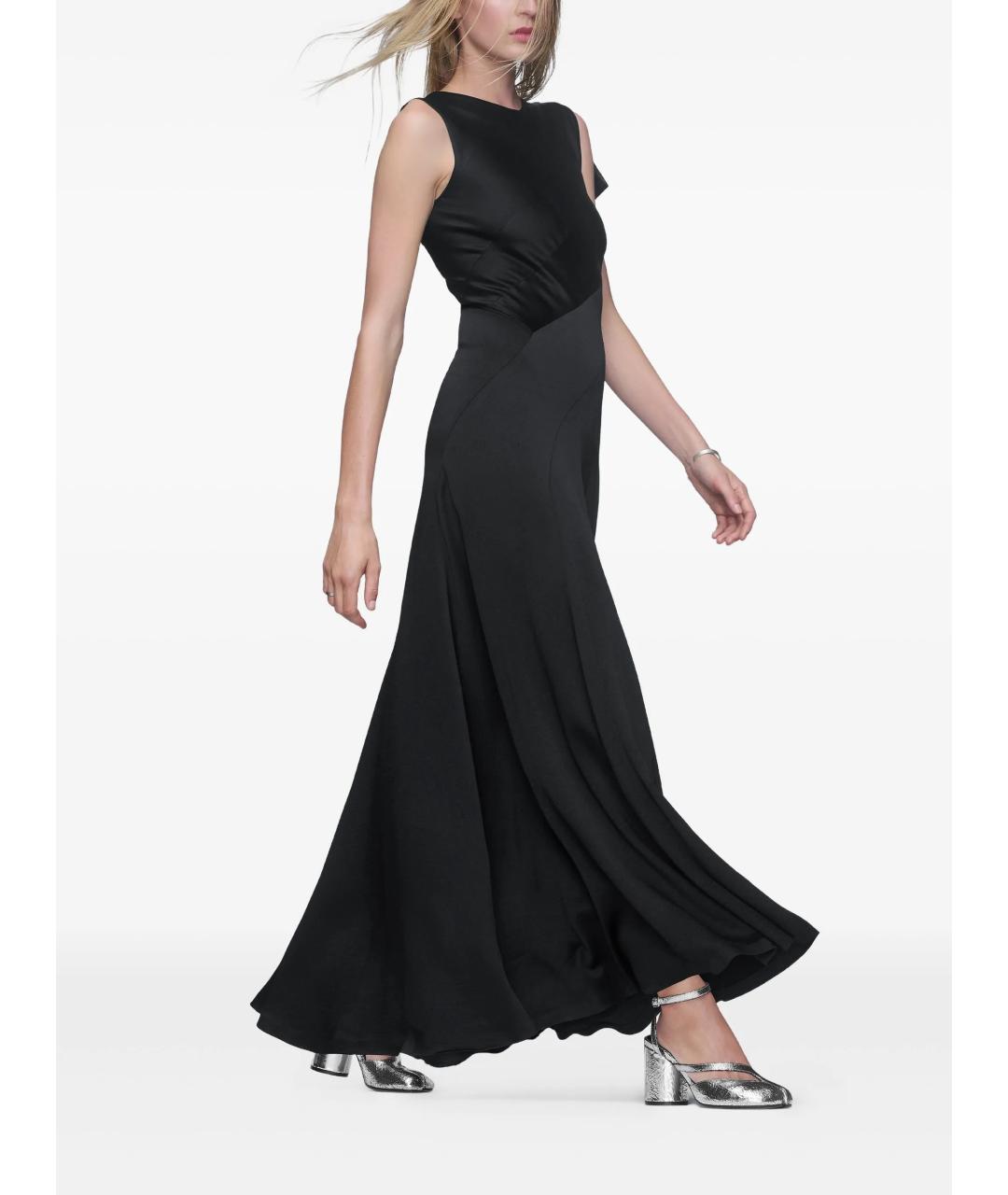 MAISON MARGIELA Черное вискозное вечернее платье, фото 4