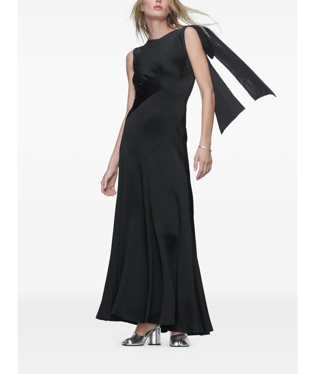 MAISON MARGIELA Черное вискозное вечернее платье, фото 3