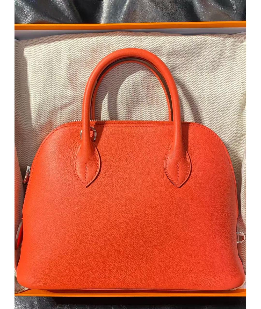 HERMES Красная сумка с короткими ручками, фото 6