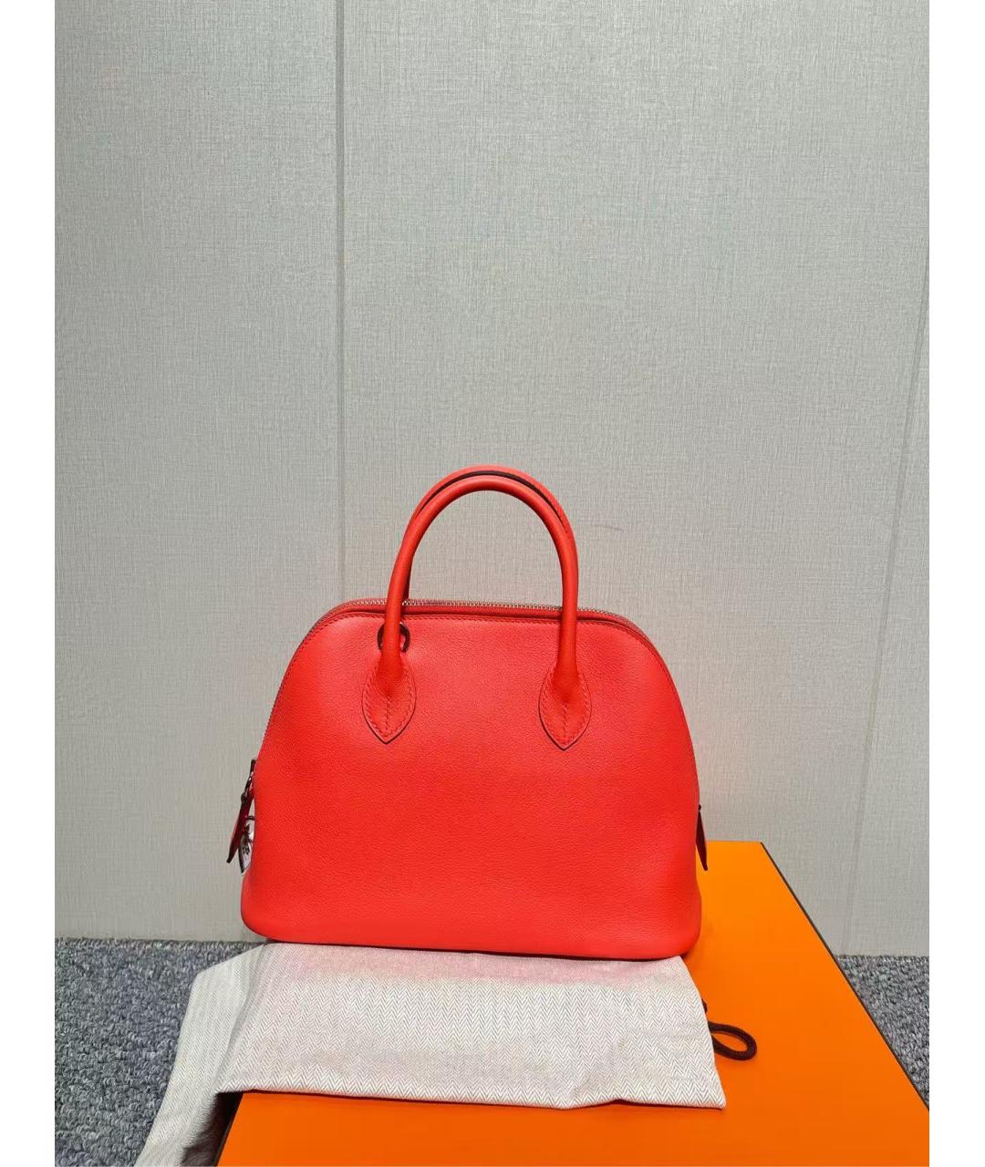 HERMES Красная сумка с короткими ручками, фото 3