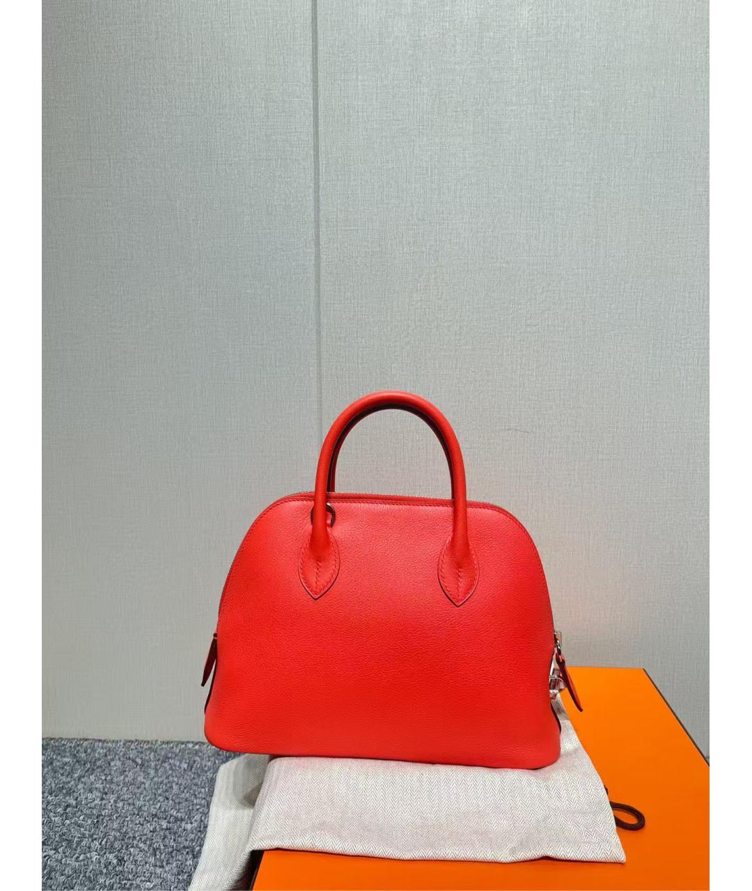 HERMES Красная сумка с короткими ручками, фото 2