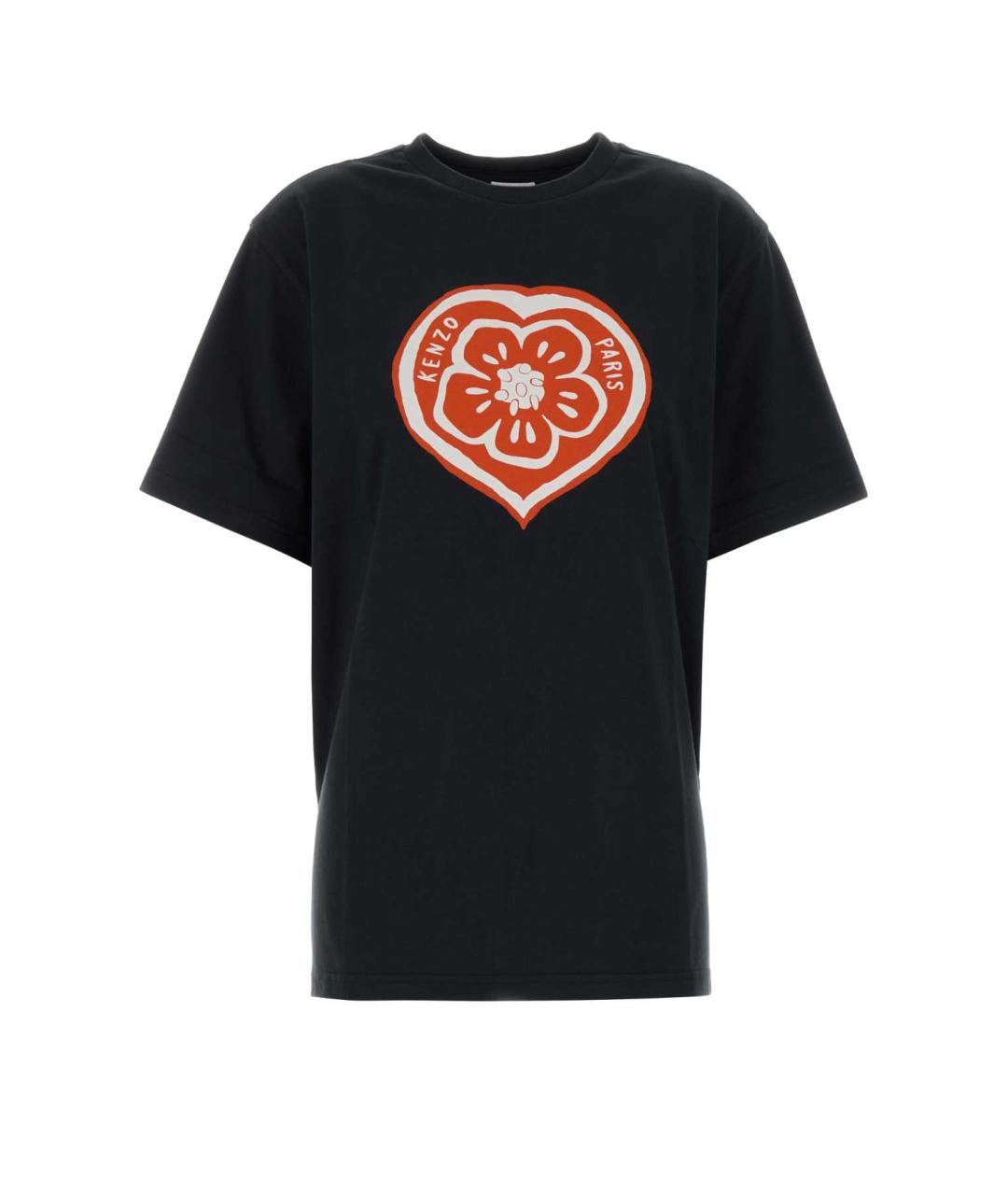 KENZO Черная хлопковая футболка, фото 1