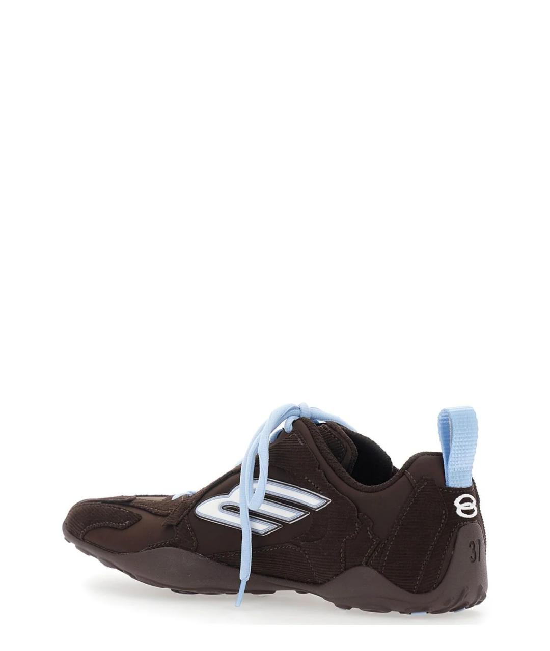 BALENCIAGA Коричневые текстильные кроссовки, фото 4