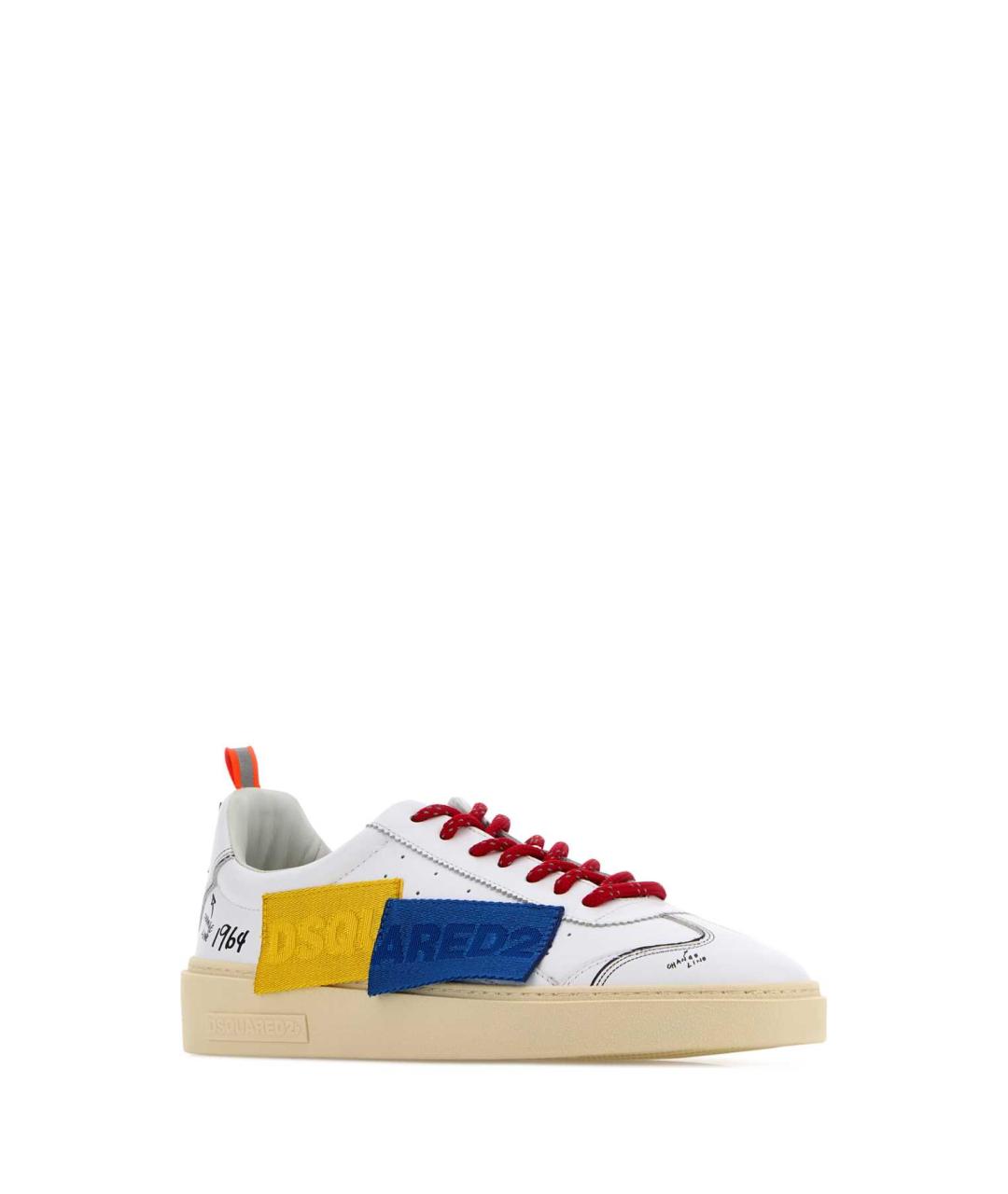 DSQUARED2 Мульти кожаные низкие кроссовки / кеды, фото 2