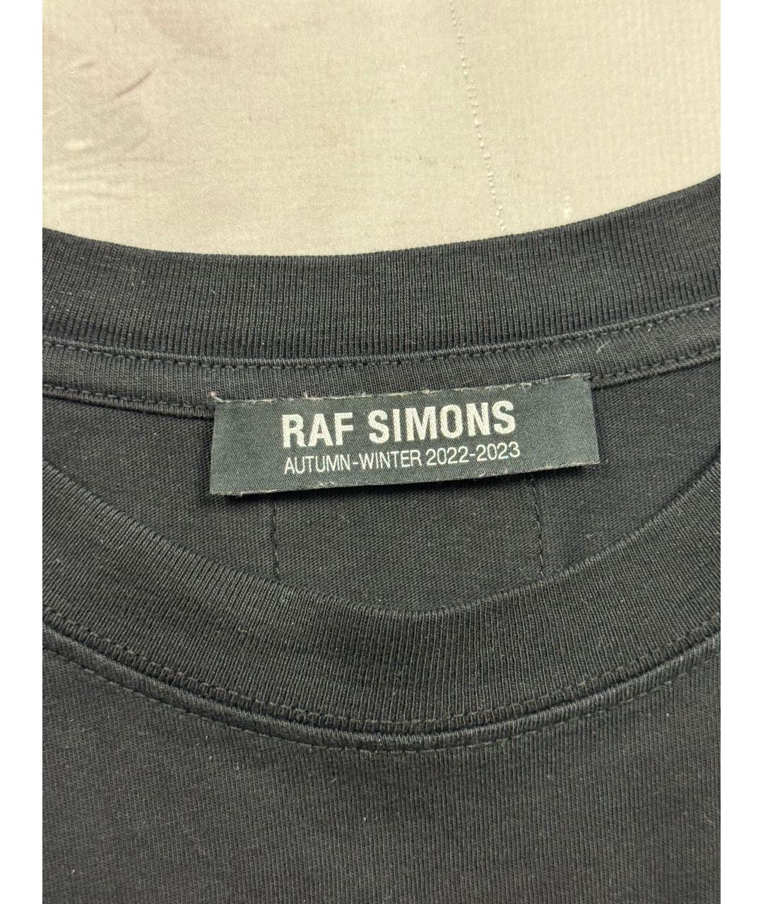RAF SIMONS Черная хлопковая футболка, фото 6