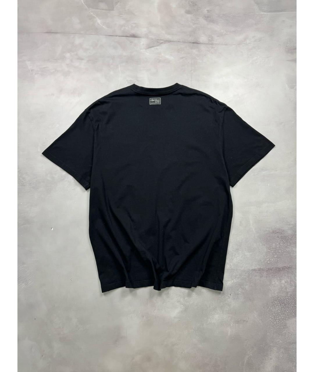 RAF SIMONS Черная хлопковая футболка, фото 3