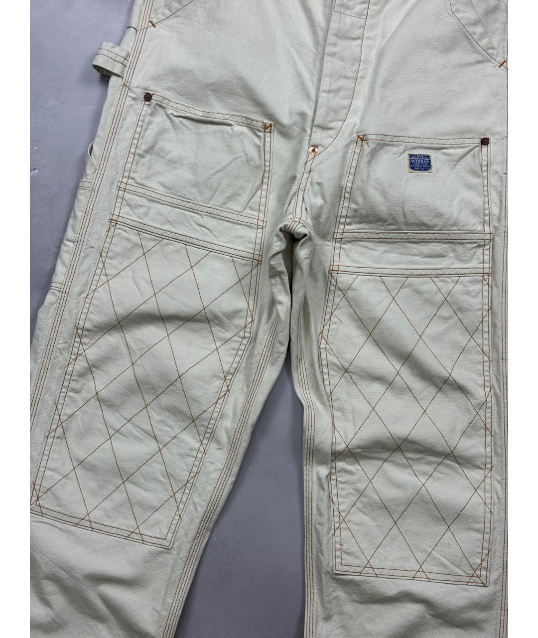 Kapital Белые хлопковые прямые джинсы, фото 4