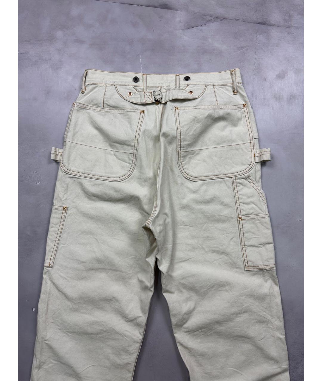 Kapital Белые хлопковые прямые джинсы, фото 3