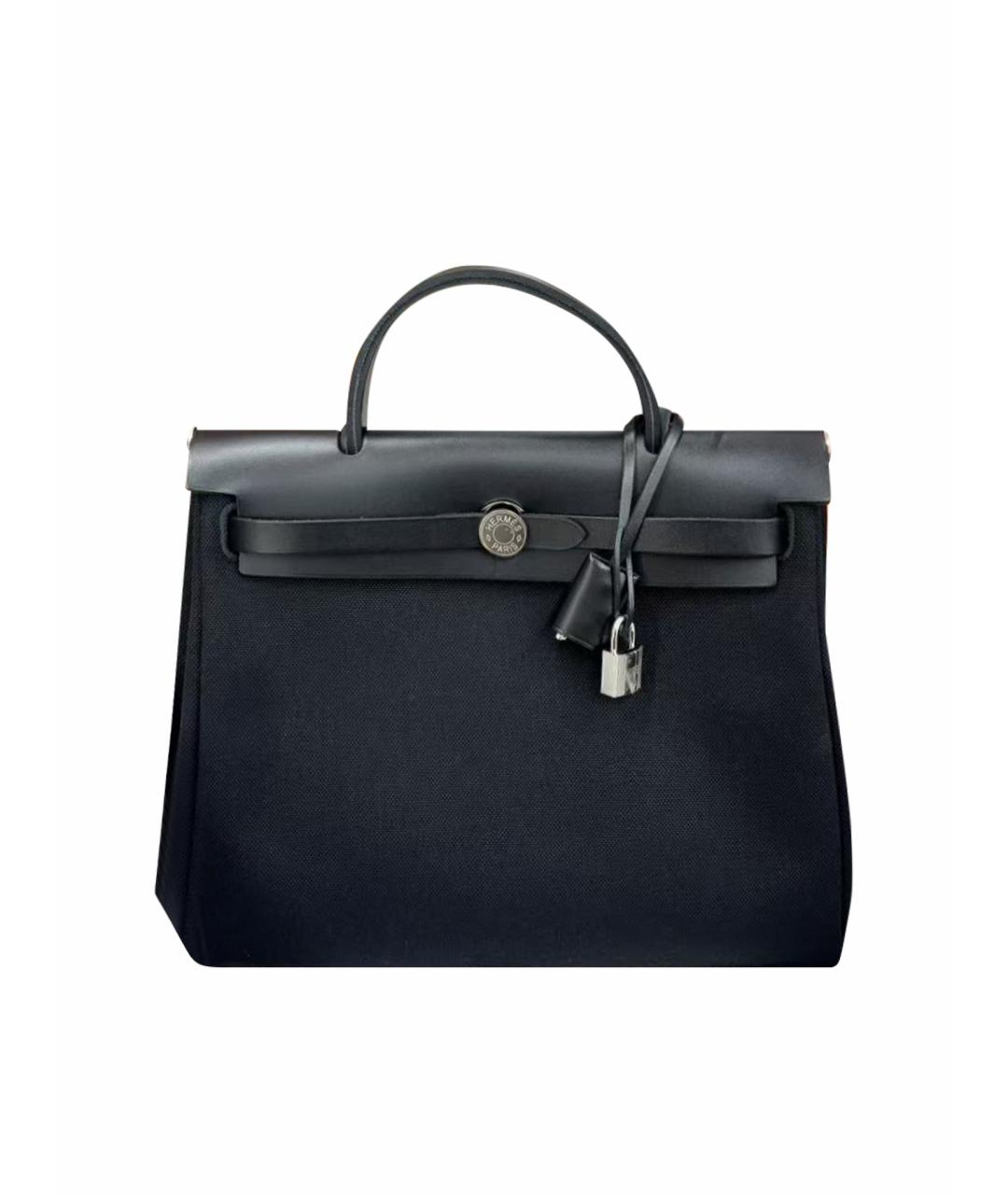 HERMES Черная тканевая сумка через плечо, фото 1