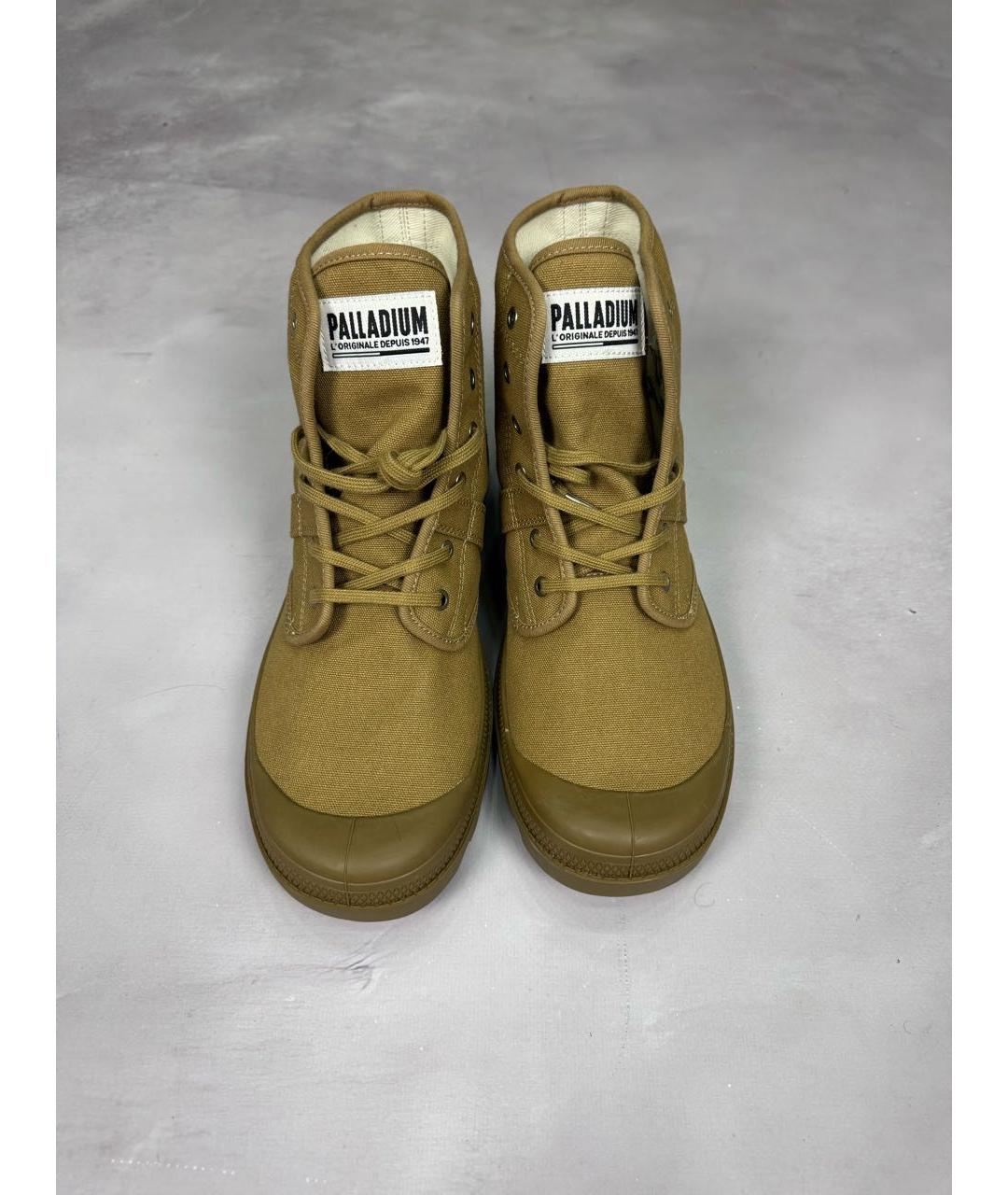 JUNYA WATANABE COMME DES GARÇONS Коричневые текстильные высокие ботинки, фото 2