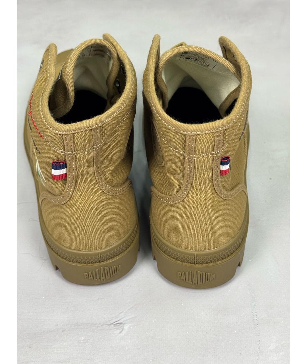 JUNYA WATANABE COMME DES GARÇONS Коричневые текстильные высокие ботинки, фото 3