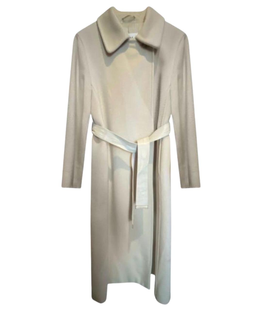 MAX MARA Белое шерстяное пальто, фото 1