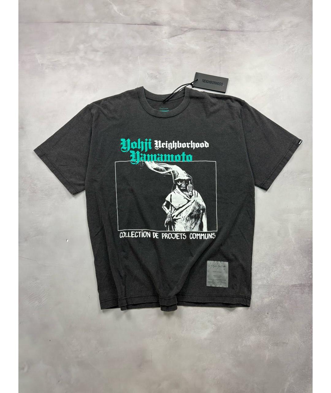 YOHJI YAMAMOTO Черная хлопковая футболка, фото 9