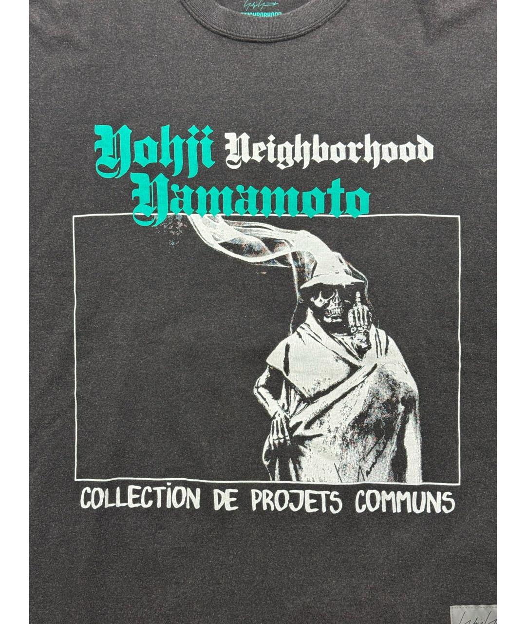 YOHJI YAMAMOTO Черная хлопковая футболка, фото 3