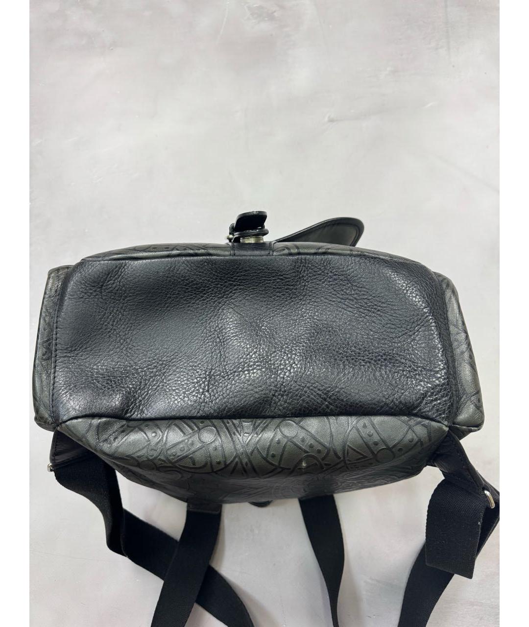VIVIENNE WESTWOOD Антрацитовый кожаный рюкзак, фото 7
