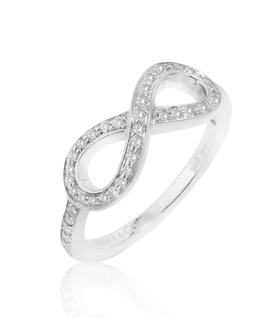 TIFFANY&CO Серебряное платиновое кольцо, фото 5