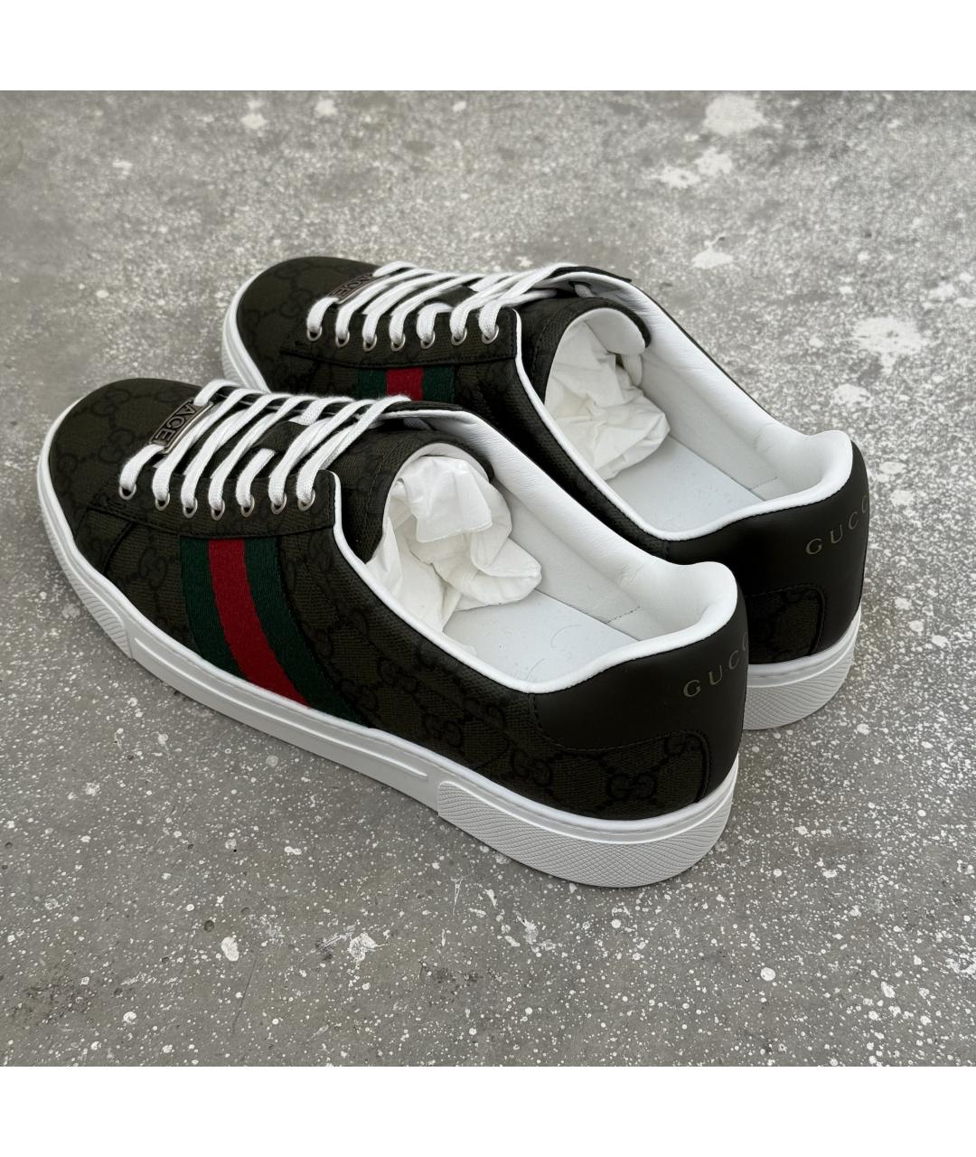 GUCCI Зеленые кеды, фото 3