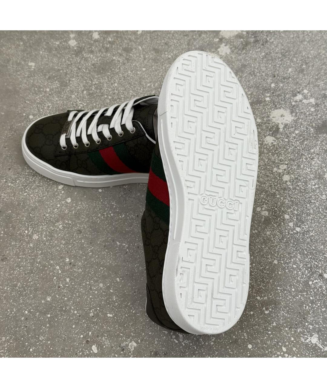 GUCCI Зеленые кеды, фото 7