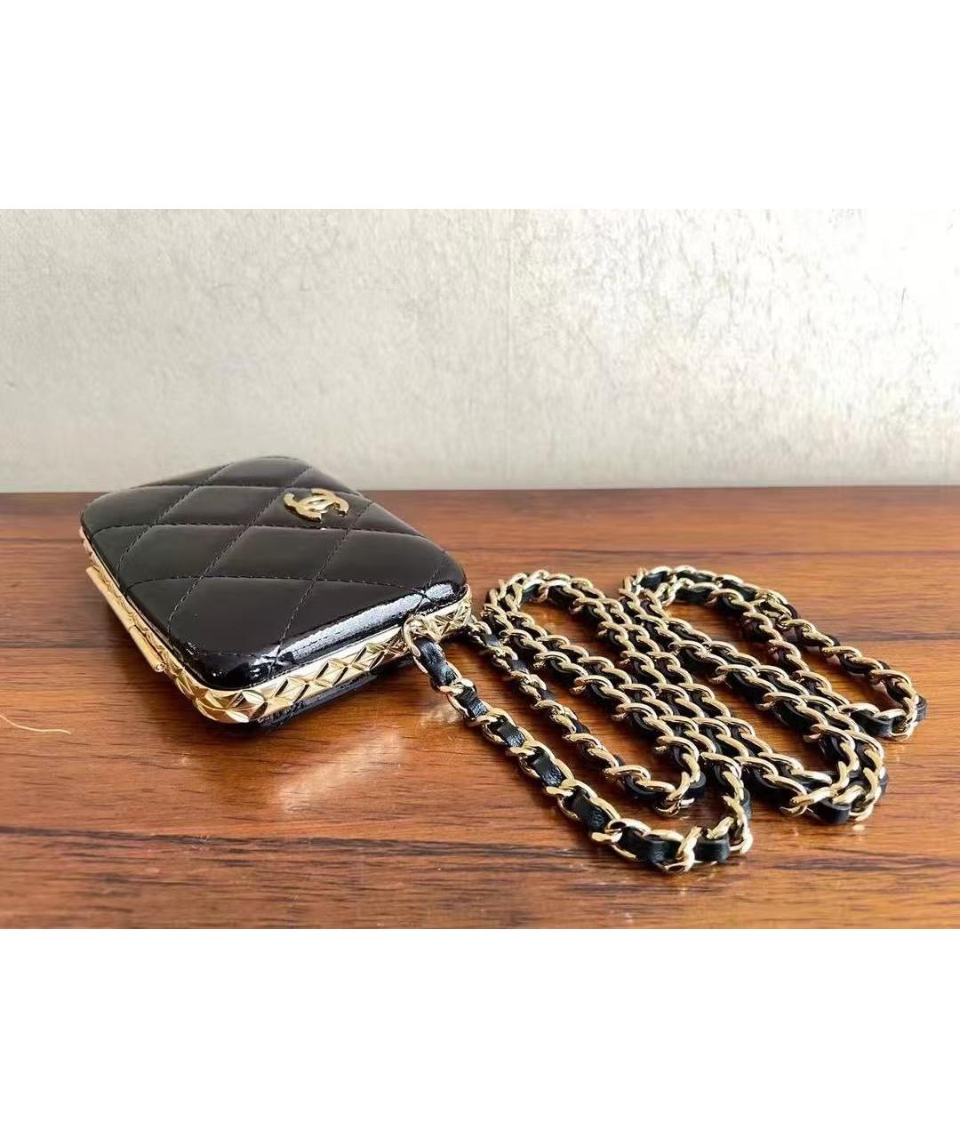 CHANEL Черная кожаная сумка через плечо, фото 4