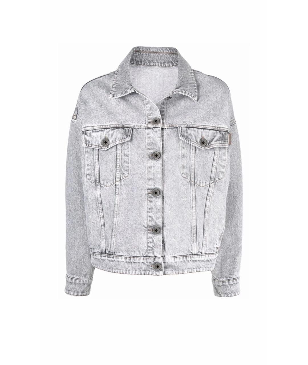 BRUNELLO CUCINELLI Серый деним жакет/пиджак, фото 1