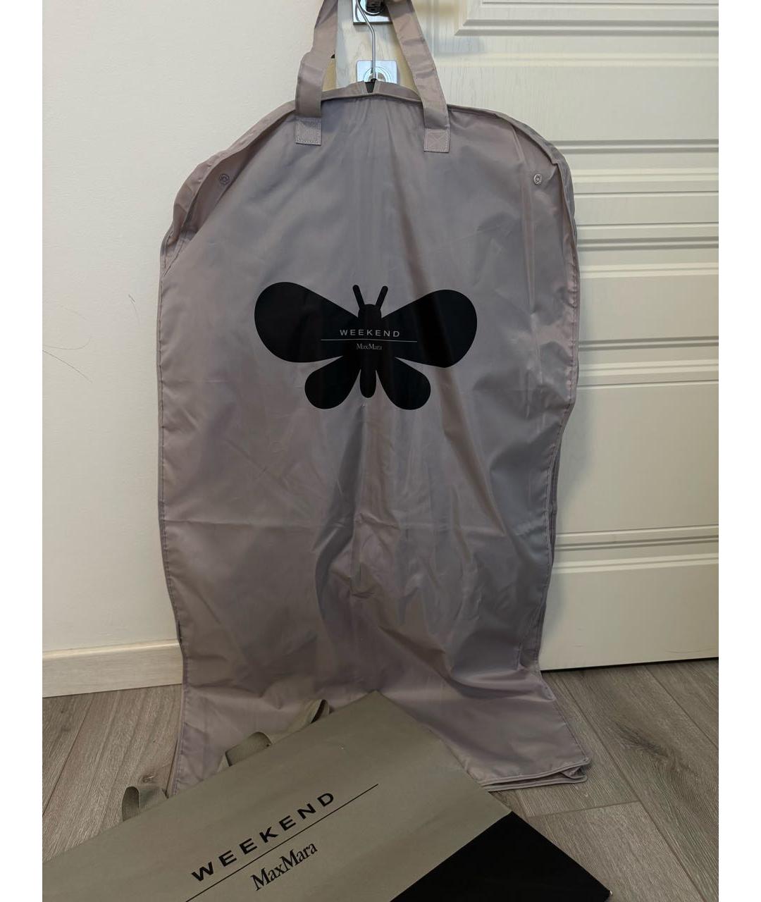 WEEKEND MAX MARA Хаки шерстяное пальто, фото 6