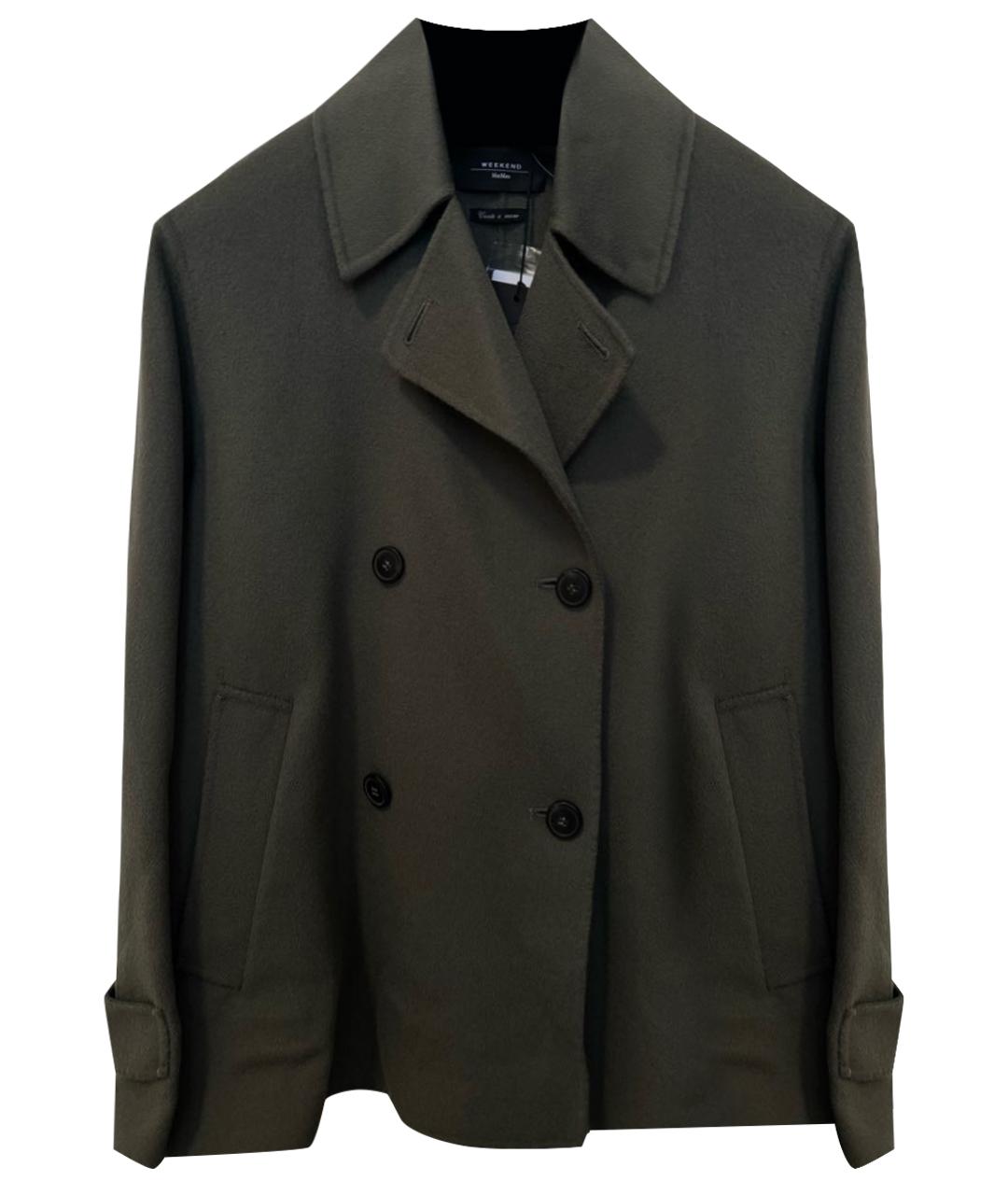 WEEKEND MAX MARA Хаки шерстяное пальто, фото 1