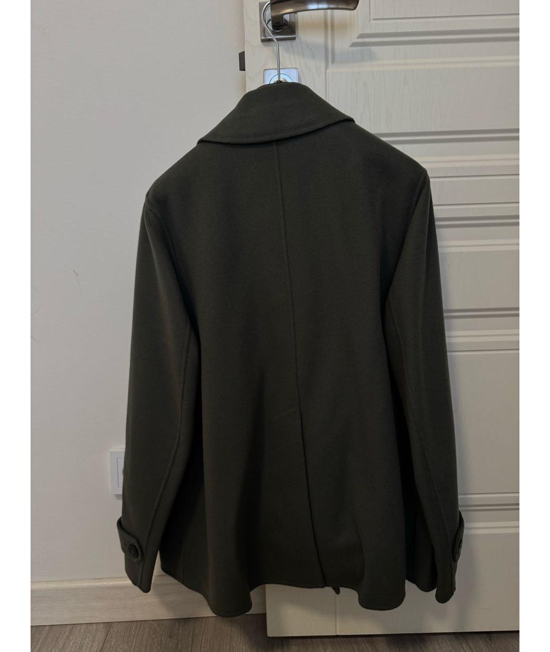 WEEKEND MAX MARA Хаки шерстяное пальто, фото 2