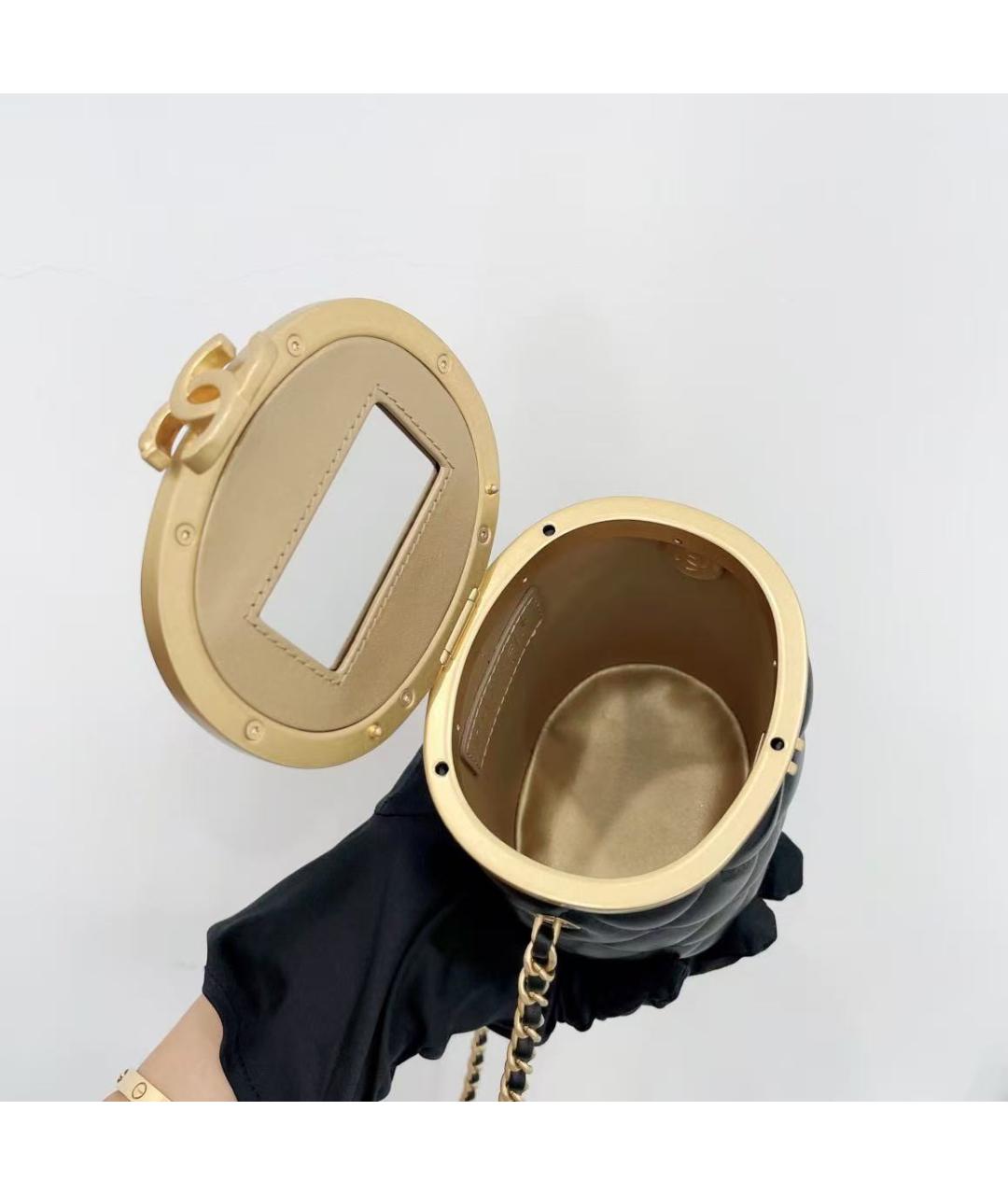 CHANEL Черная кожаная сумка через плечо, фото 7