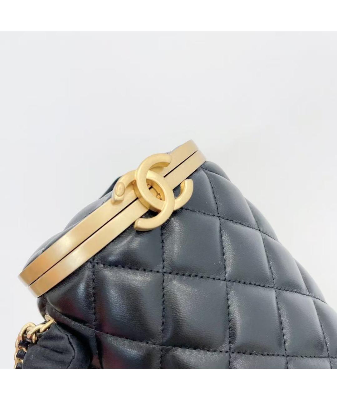 CHANEL Черная кожаная сумка через плечо, фото 6