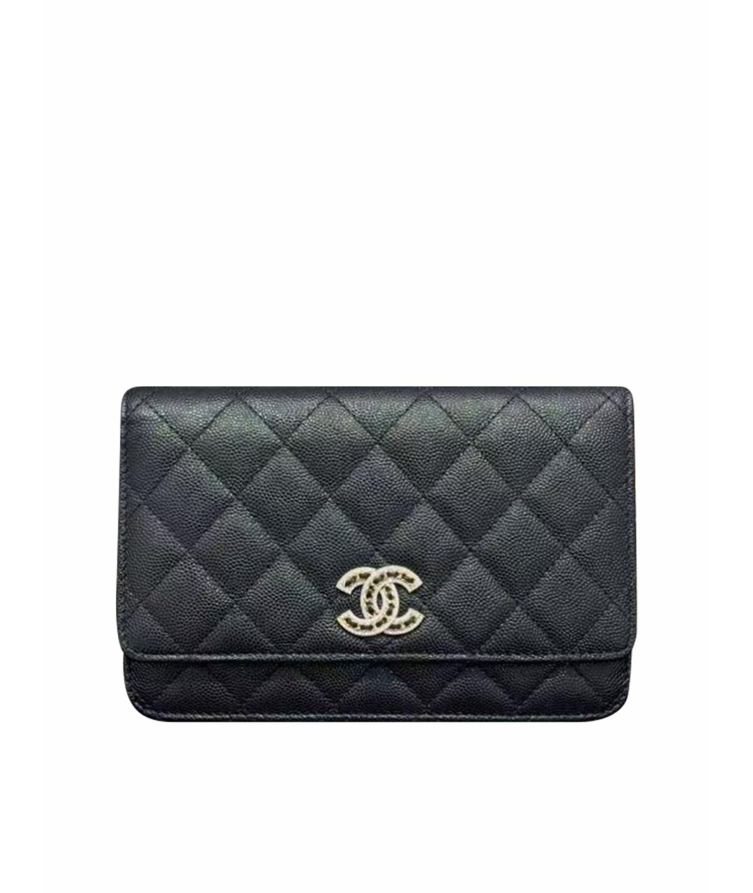 CHANEL Черная кожаная сумка через плечо, фото 1