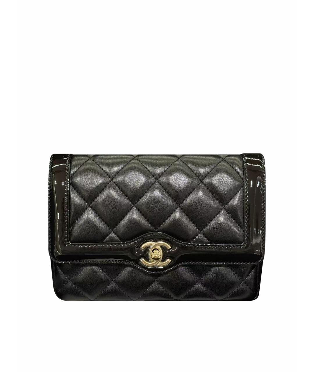 CHANEL Черная кожаная сумка через плечо, фото 1