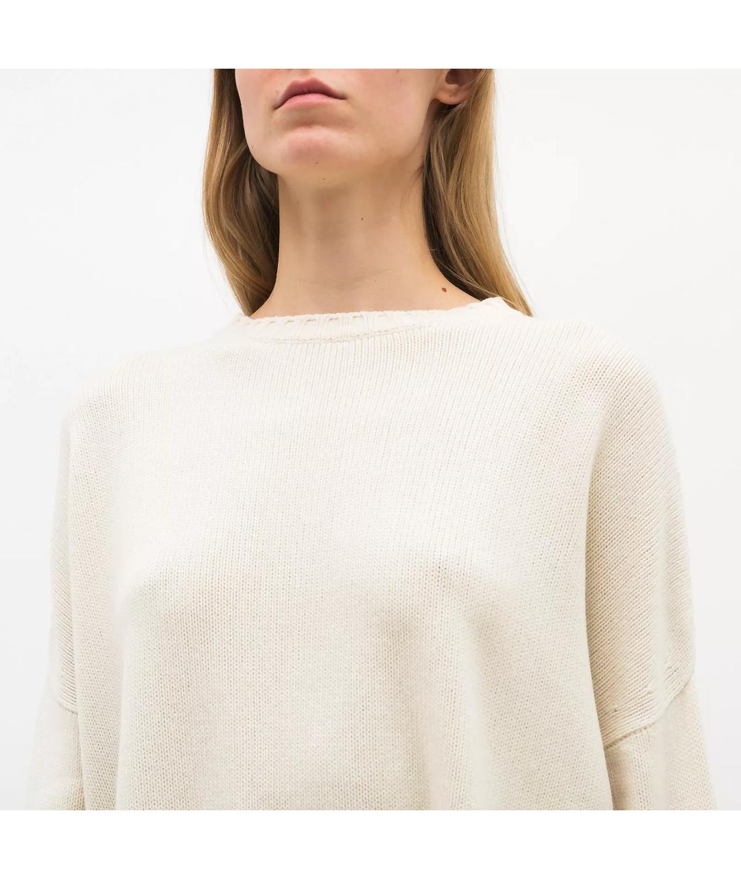 LORO PIANA Белый кашемировый джемпер / свитер, фото 3